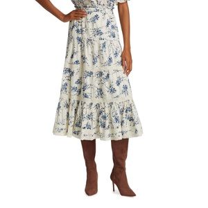 [The Great] Lace midi skirt